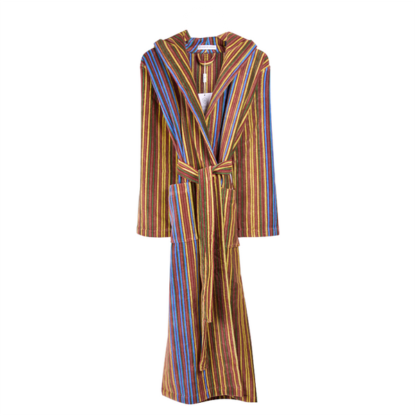Women's Hooded Striped Robe - Savernake
