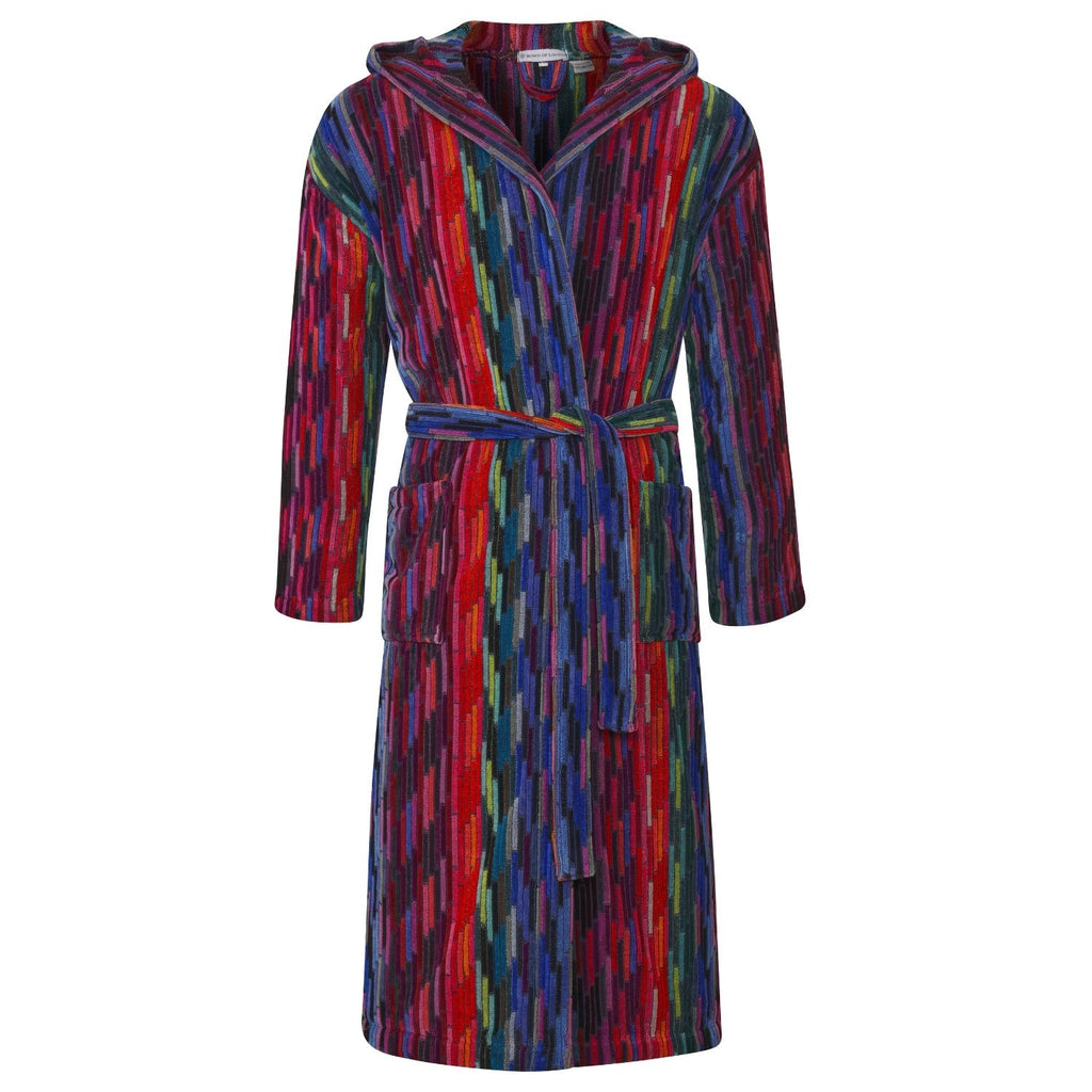 Women's Hooded Robe front - Multicolor | Bown of London