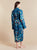 Lightweight Women's Bathrobe model photo back - Ocean Treasure | Bown of London