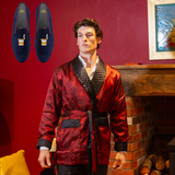 Clarke Smoking Jacket & Cigar Velvet Loafers