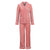 Athena Womens Pink Velvet Pajamas - Front | Bown of London