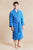 Cancun Men's Sky Blue Bathrobe - Model Front | Bown of London