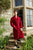 Donington Burgundy Long Velvet Smoking Jacket - Model Lifestyle | Bown of London