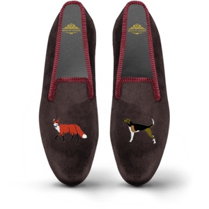 Velvet Loafer/Slipper Shoe Fox and Hound