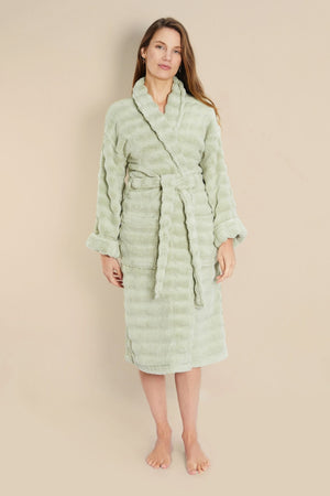 Marmara Women's Towelling Bathrobe - Model Front | Bown of London