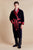 Mayfair Men's Long Velvet Smoking Jacket - Model Front | Bown of London