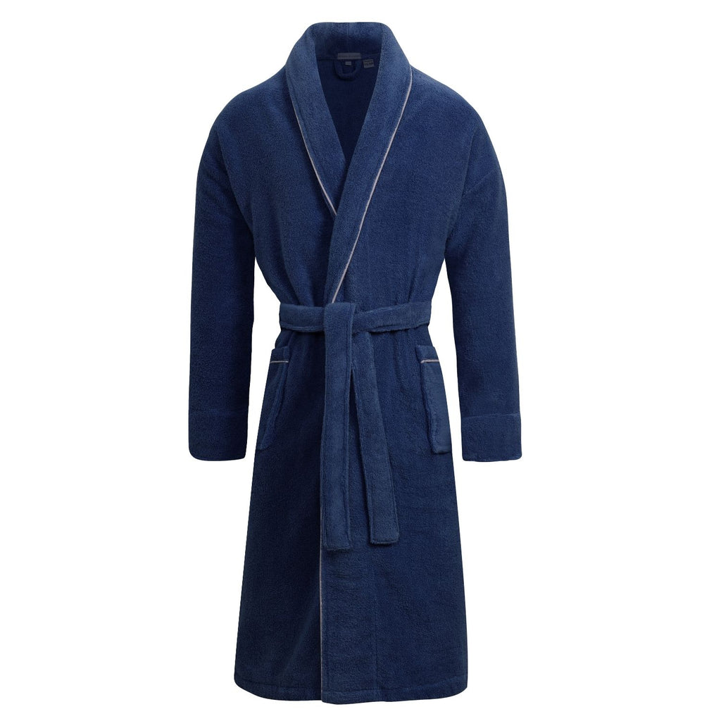 Phoenix Blue Unisex Bathrobe - Front | Bown of London