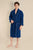 Phoenix Mens Blue Bathrobe - Model Front | Bown of London