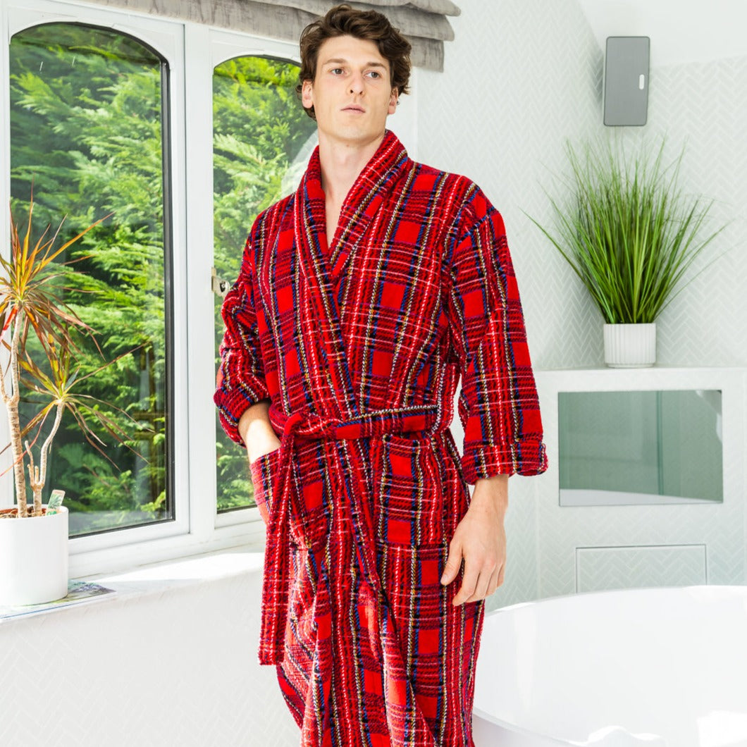 Mens Lightweight Paisley Dressing Gown Robe