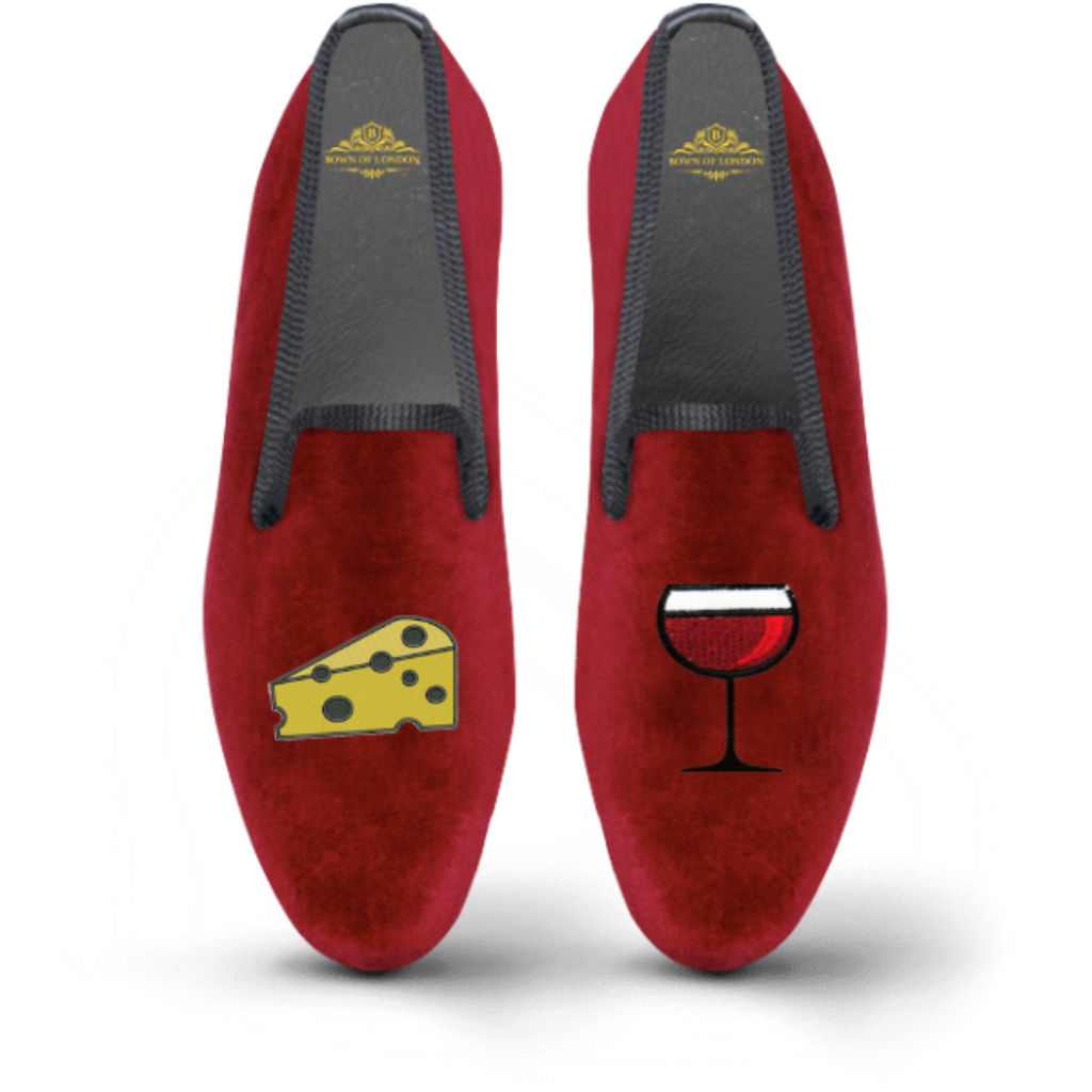 Velvet Loafer/Slipper Shoe Wine & Cheese